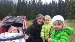 Alli, Nessa and girls in Canmore